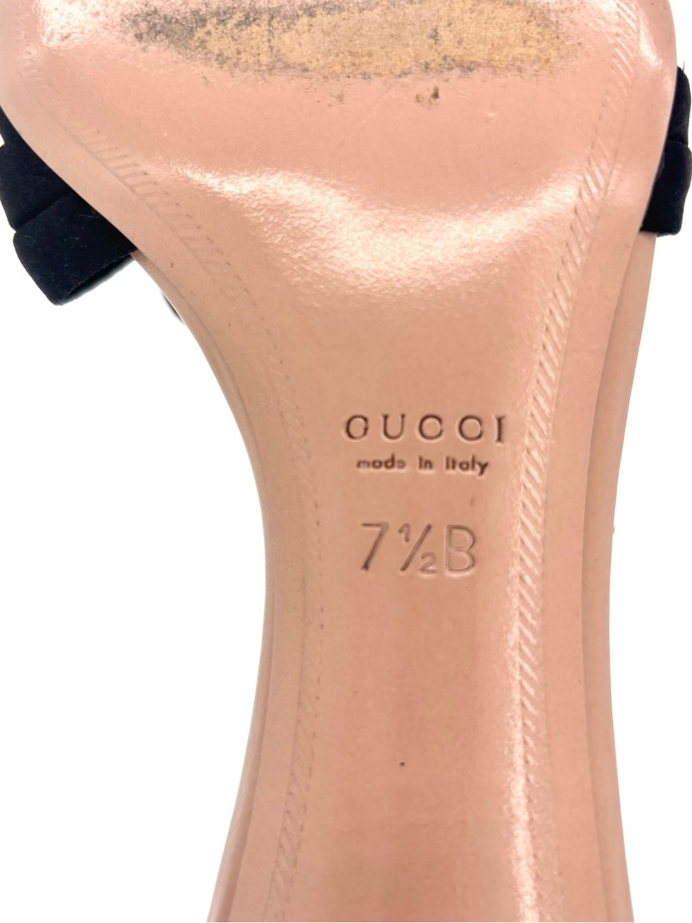 Vintage Gucci Tom Ford S/S 2004 Bow Bamboo Heel Slip On Mules Sandals 7.5 - Picture 9 of 9